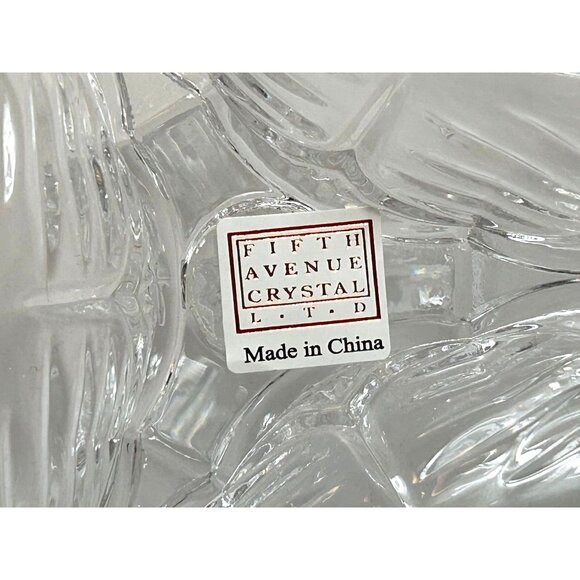 Fifth Avenue Crystal Clear Glass Serving 3 Compartment Dish Bowl With Handle - Picture 3 of 8